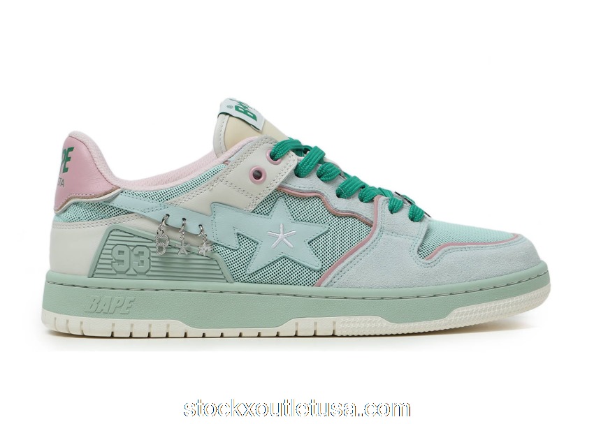Outlet A Bathing Ape Bape SK8 Sta BAPY Minty Green (W)