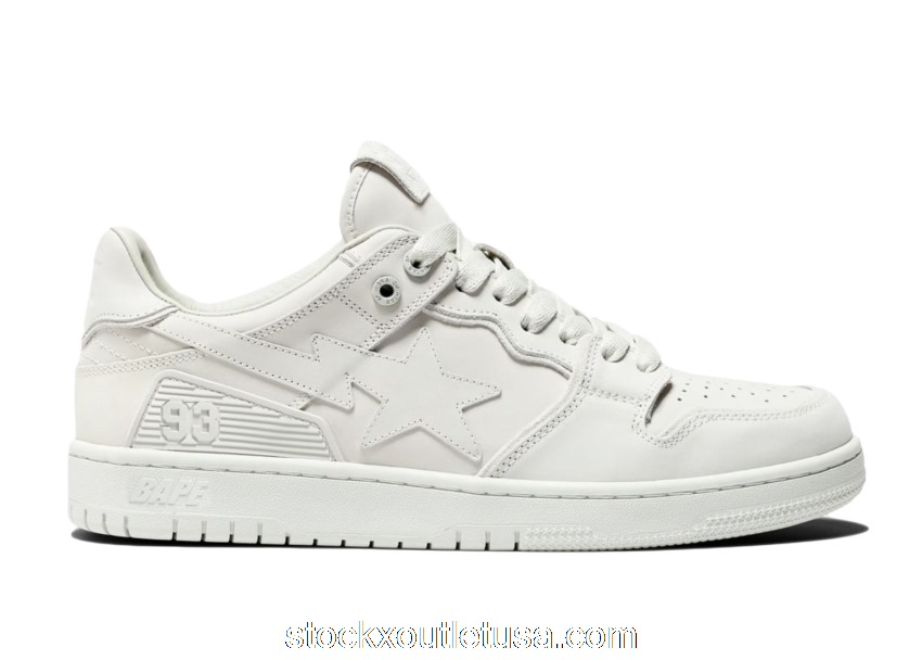 Outlet A Bathing Ape Bape SK8 Sta Triple White 1H80-291-009/1H80191009