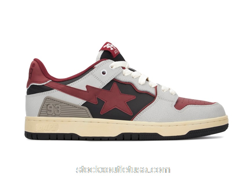 Outlet A Bathing Ape Bape SK8 Sta Vintage White Red