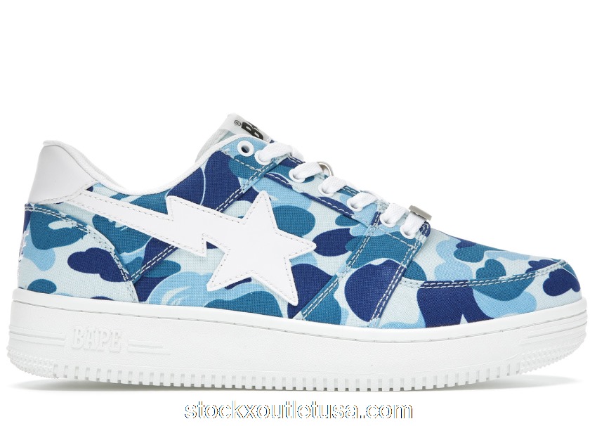 Outlet A Bathing Ape Bape Sta Low ABC Camo 20th Anniversary Blue 1G30191001/1H3019011