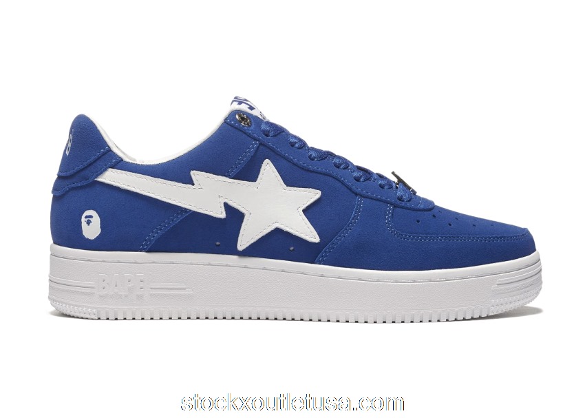 Outlet A Bathing Ape Bape Sta Low Blue Suede 001FWH201047_BLU
