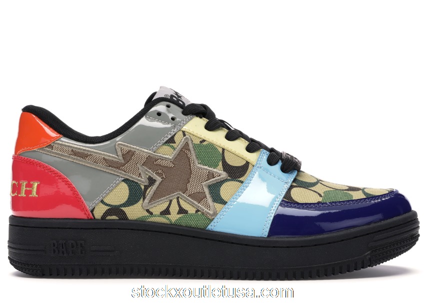 Outlet A Bathing Ape Bape Sta Low Coach Multi