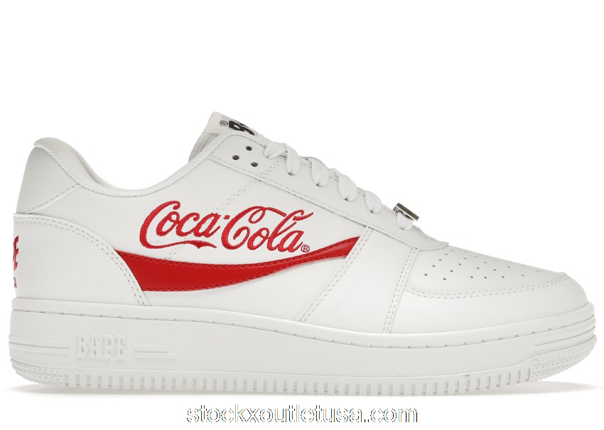 Outlet A Bathing Ape Bape Sta Low Coca-Cola White