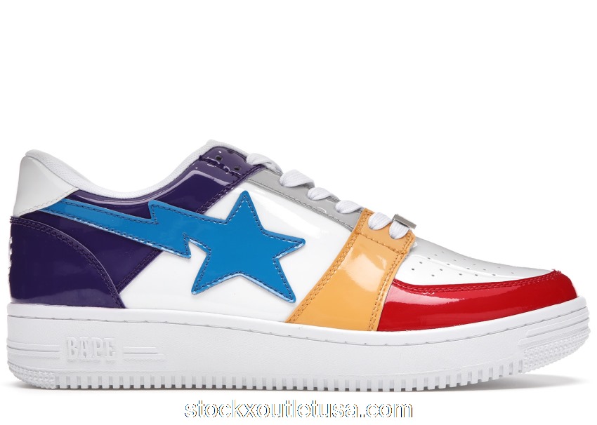 Outlet A Bathing Ape Bape Sta Low Crazy White 1G80191012 WHT