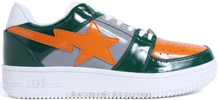 Outlet A Bathing Ape Bape Sta Low Green Orange Grey (2017) 001FWD801001XOLD