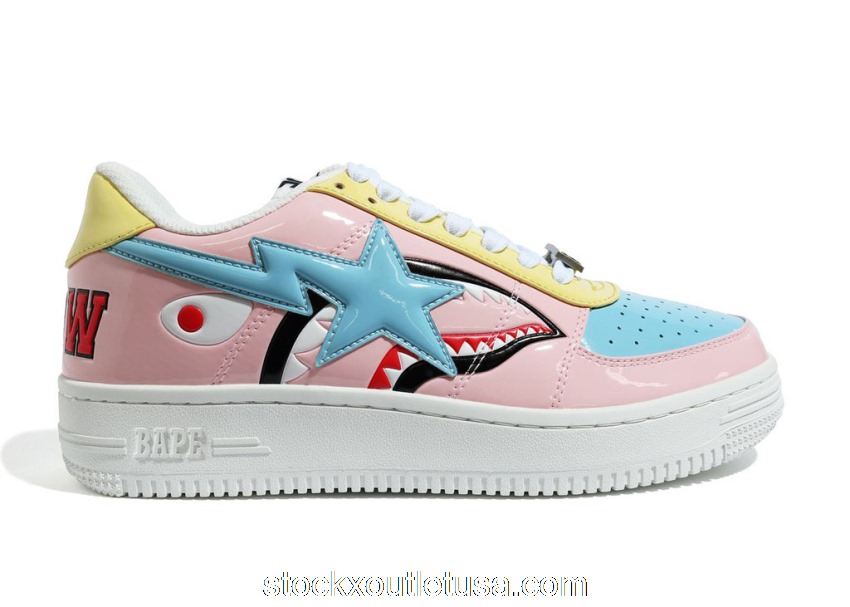 Outlet A Bathing Ape Bape Sta Low M2 20th Anniversary Patent Pink 1G30191002