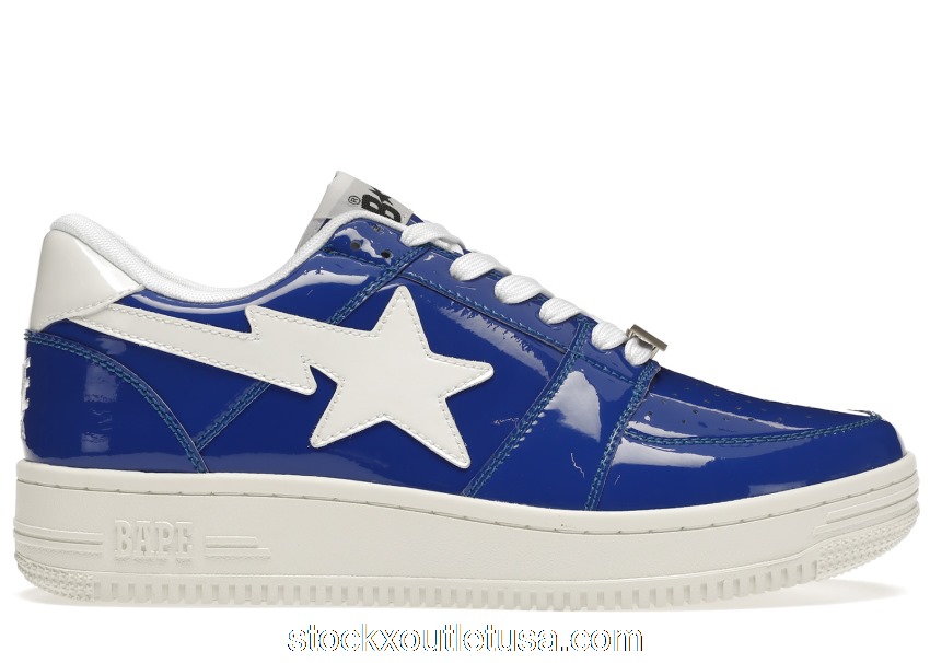 Outlet A Bathing Ape Bape Sta Low Patent Blue