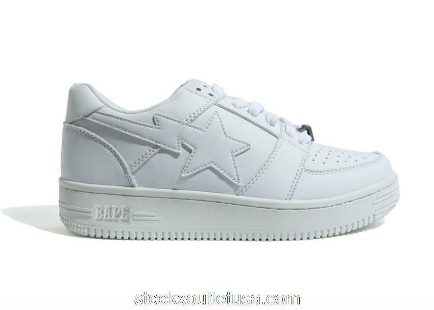 Outlet A Bathing Ape Bape Sta Low Triple White 1H30-191-010_WHT