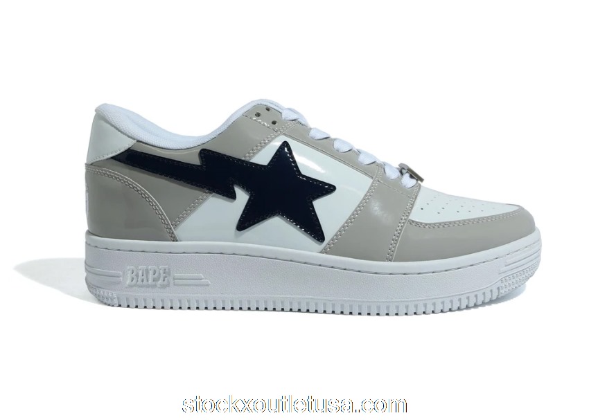 Outlet A Bathing Ape Bape Sta Low White Grey