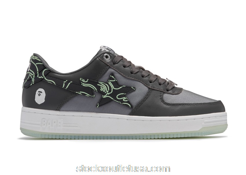 Outlet A Bathing Ape Bape Sta Text Code Camo Charcoal