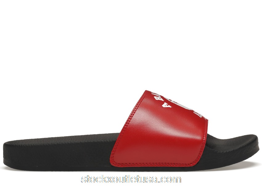 Outlet A Bathing Ape College Slide Sandals Red