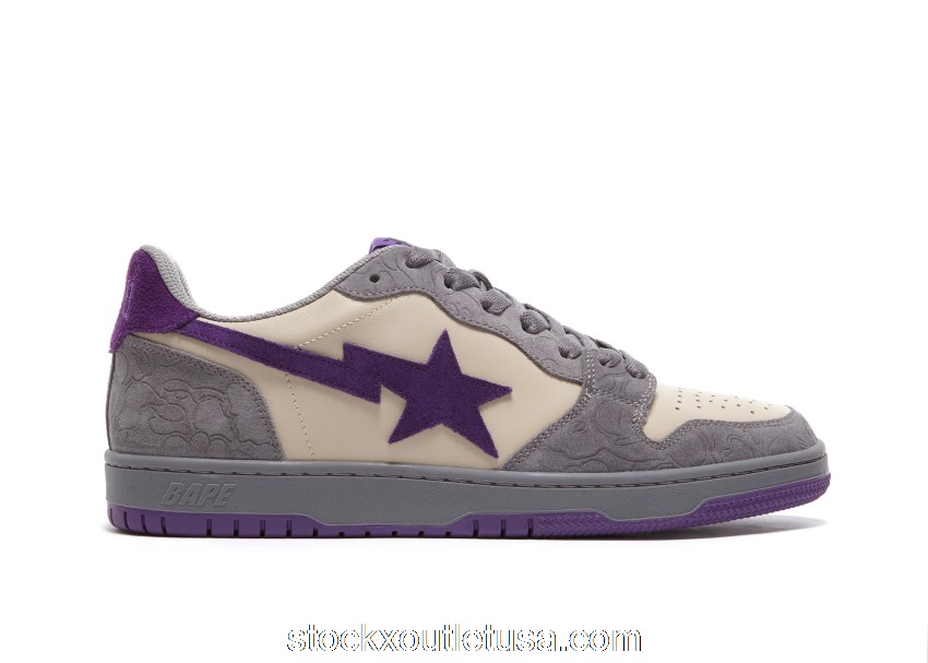 Outlet A Bathing Ape Court Sta Mist Grey Royal Purple 001FWG701032X