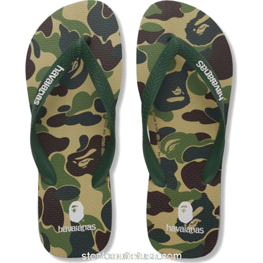 Outlet A Bathing Ape Havaianas Green Camo 1H23-191-952/001FWH231952XGRN