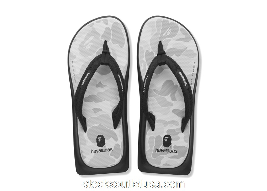 Outlet A Bathing Ape Havaianas Tradi Zori White Camo 001FWH231951XWHT