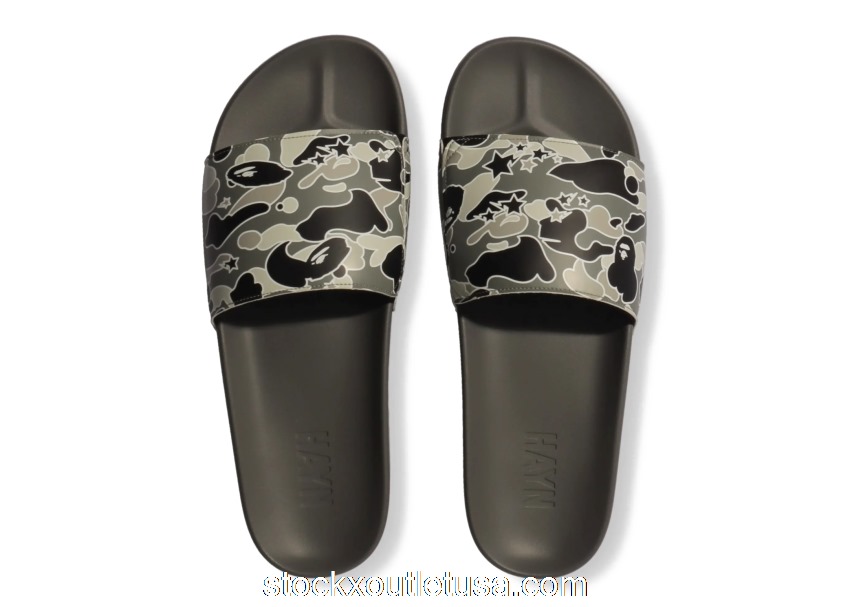 Outlet A Bathing Ape Hayn Slide Black Sta Camo 1H73-191-917 BK