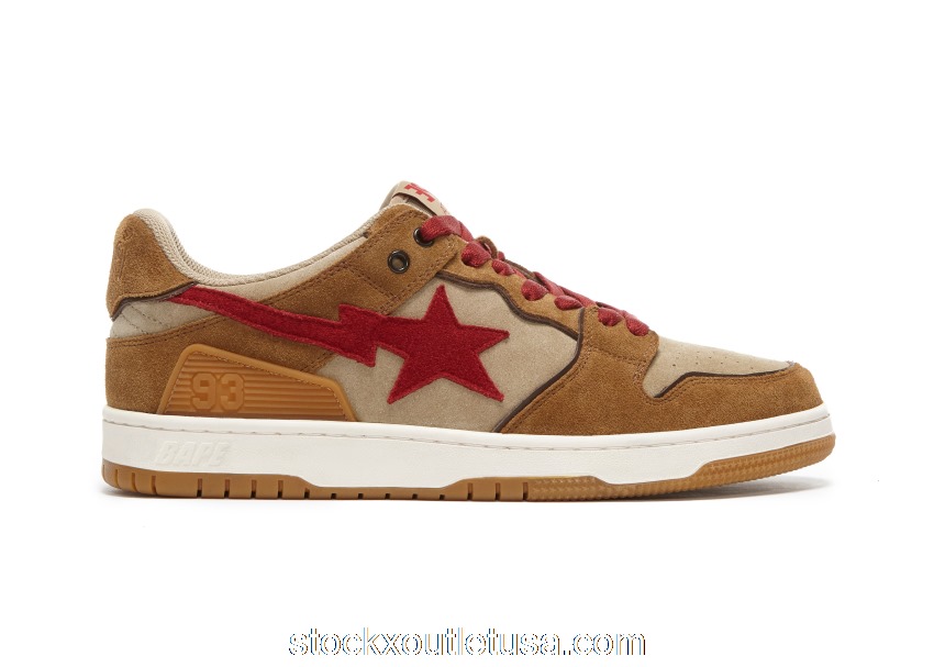 Outlet A Bathing Ape Sk8 Sta Wheat Red 001FWG701030X