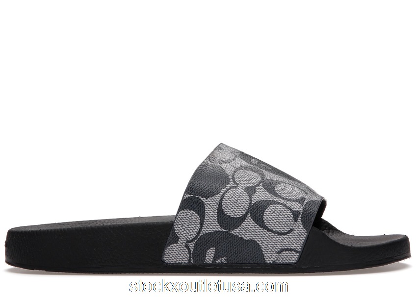 Outlet A Bathing Ape Slide Coach Black Grey C5012 CMB 11001677EDC