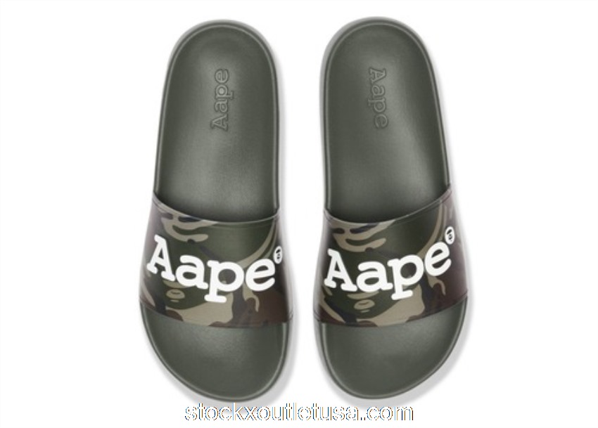 Outlet AAPE Slider Green AAPSHM6763XXI