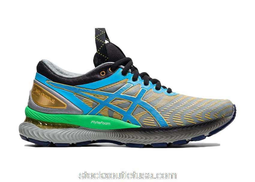 Outlet ASICS FN1-S Gel-Nimbus 22 Developed by Kiko Grey Yellow (W)