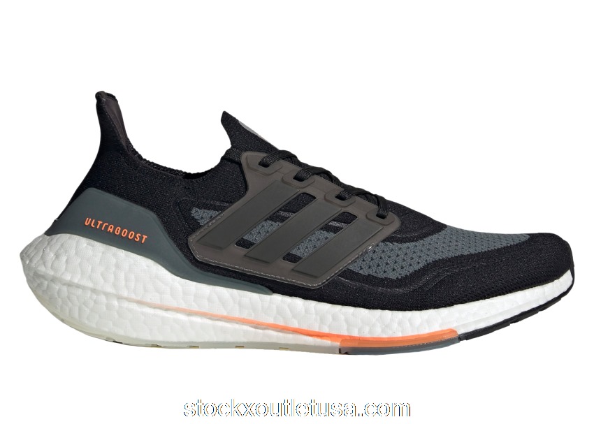 Outlet Adidas Ultra Boost 21 Black Blue Oxide Screaming Orange FY0389