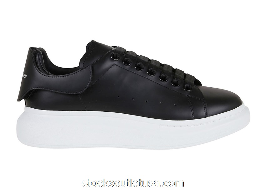 Outlet Alexander McQueen Interchangable Heel Tab Black 625161WHYB91357