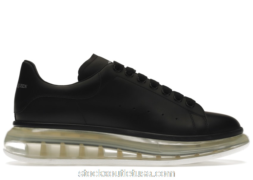 Outlet Alexander McQueen Oversized Black Clear Sole 604232WHX981070