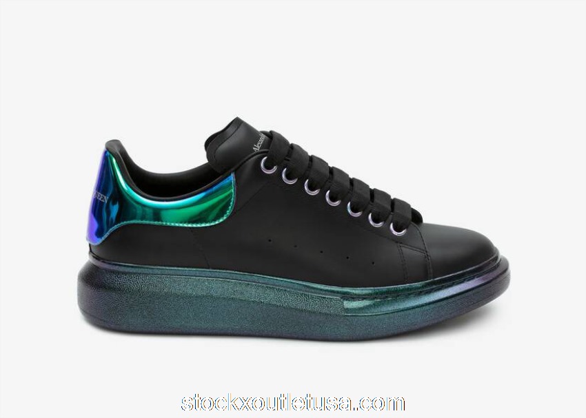 Outlet Alexander McQueen Oversized Black Pearlscent 625168WHYBA1252