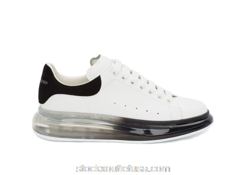 Outlet Alexander McQueen Oversized Black Sole White 604232WHX9V9061