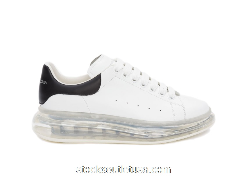 Outlet Alexander McQueen Oversized Clear Sole Black (W) 611698WHX989061
