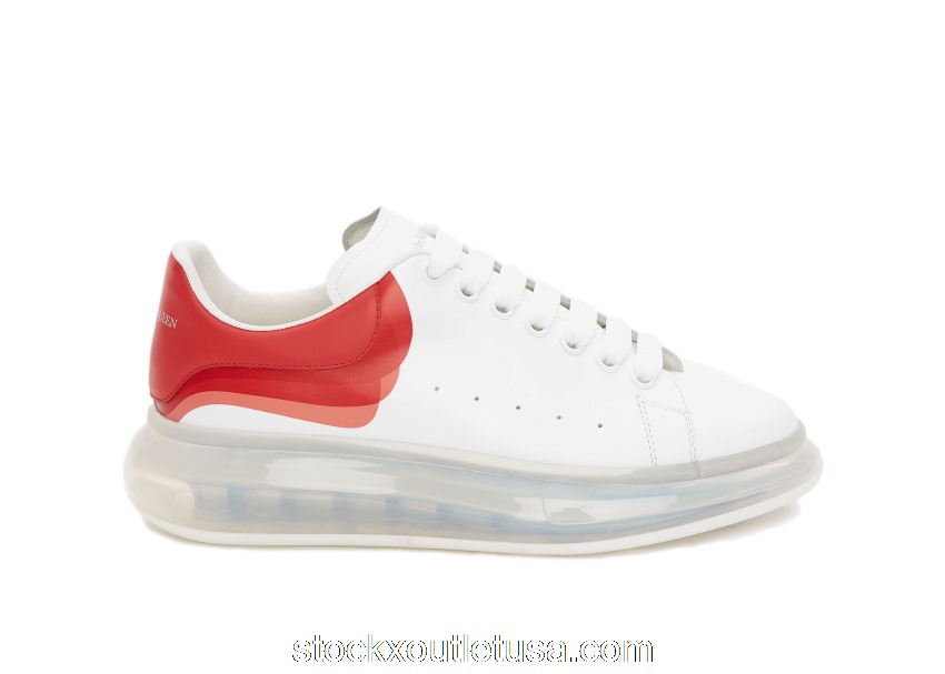 Outlet Alexander McQueen Oversized Clear Sole Lust Red 604233WHX999676