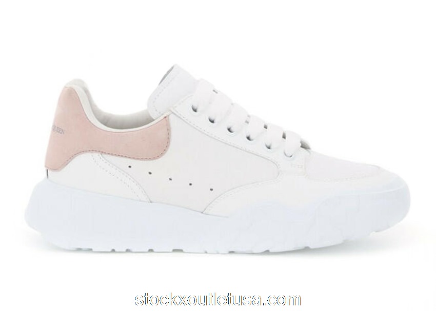 Outlet Alexander McQueen Oversized Court Trainer White Patchouli (W) 633915WIA9A9182