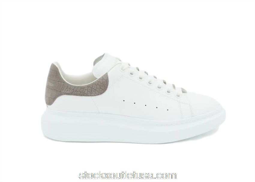 Outlet Alexander McQueen Oversized Lead Croc Suede 625162WHZ4K9597