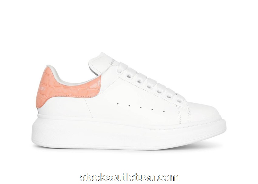 Outlet Alexander McQueen Oversized Patent Pink Embossed Croco (W) 553770WIAF89414