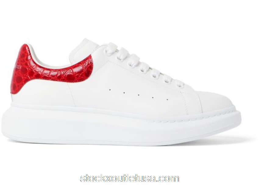 Outlet Alexander McQueen Oversized Red Croc Effect 625162WHYB8