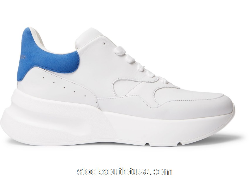 Outlet Alexander McQueen Oversized Runner White Blue 575425 WHRUB
