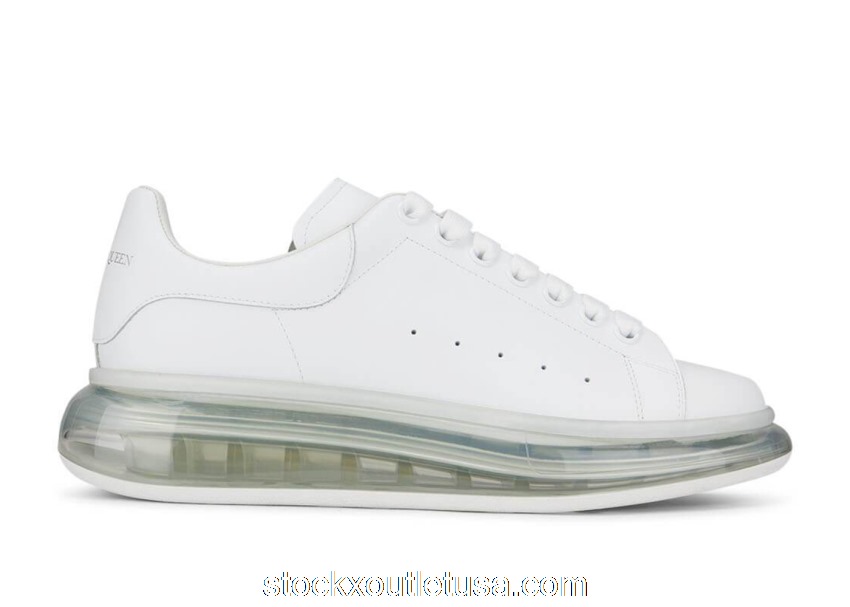 Outlet Alexander McQueen Oversized White Clear Sole 604232WHX989000