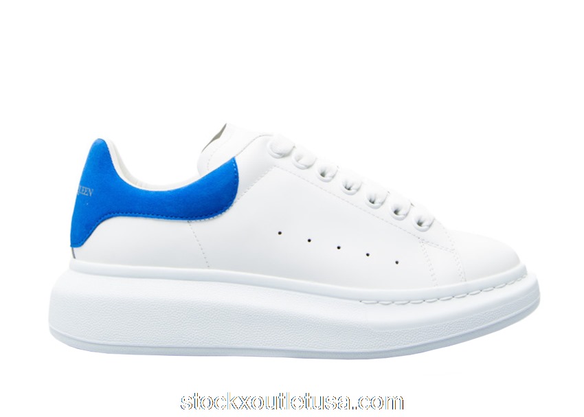 Outlet Alexander McQueen Oversized White Electric Blue 553680WHGP79124