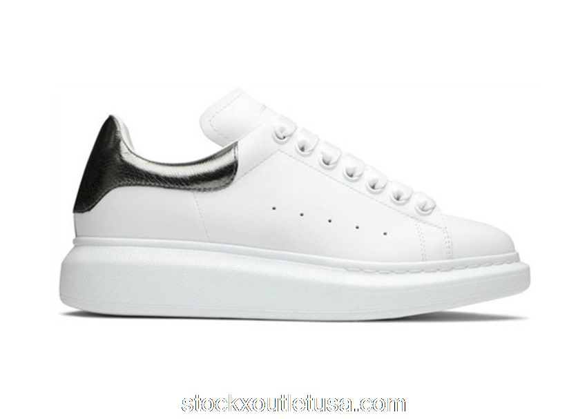 Outlet Alexander McQueen Oversized White Metallic 553770WHFBU9042