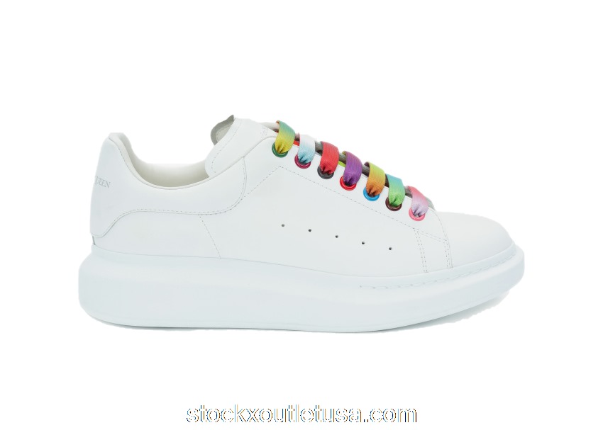 Outlet Alexander McQueen Oversized White Rainbow (W) 553770WHX9P9035