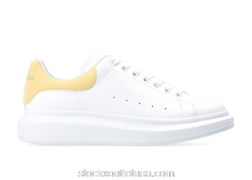 Outlet Alexander McQueen Oversized White Yellow 553680WHGP79343