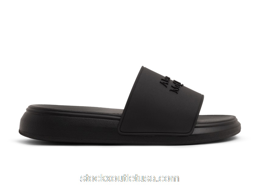 Outlet Alexander McQueen Pool Slide Black 663564W4QS09061