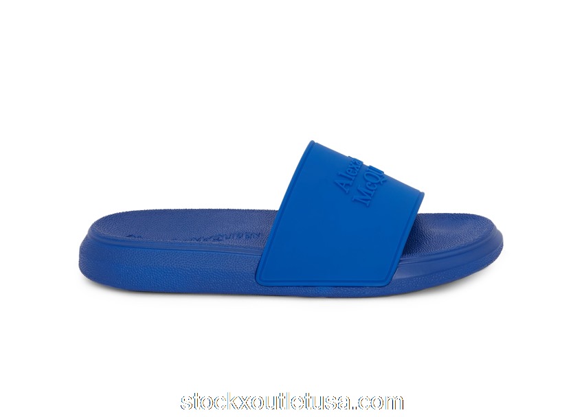 Outlet Alexander McQueen Pool Slide Ultramarine (W) 666983W4QS04425