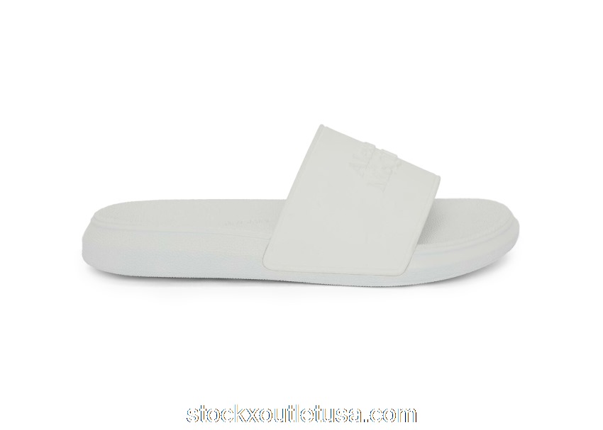 Outlet Alexander McQueen Pool Slide White Mix (W) 666983W4QS09000