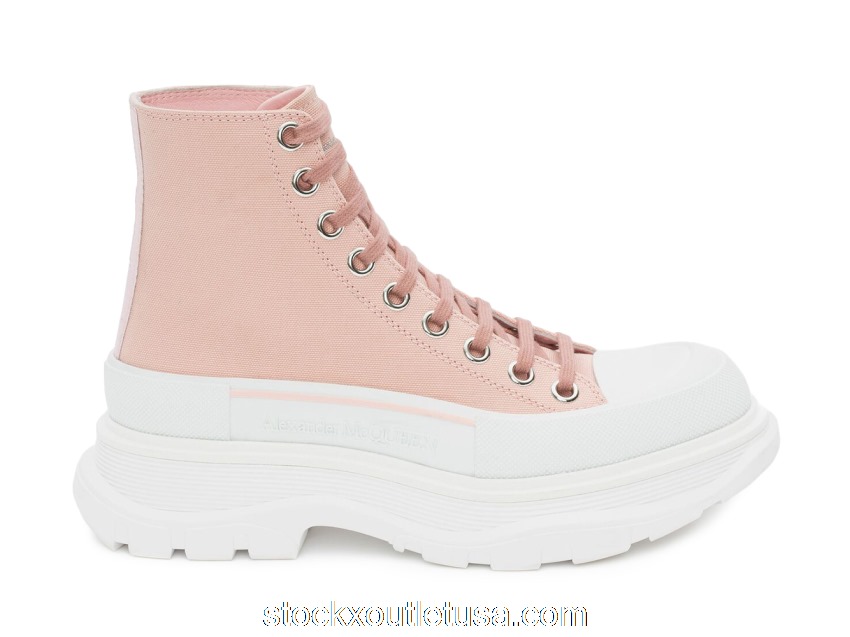 Outlet Alexander McQueen Tread Slick Boot Magnolia White (W) 611706W4LR19243