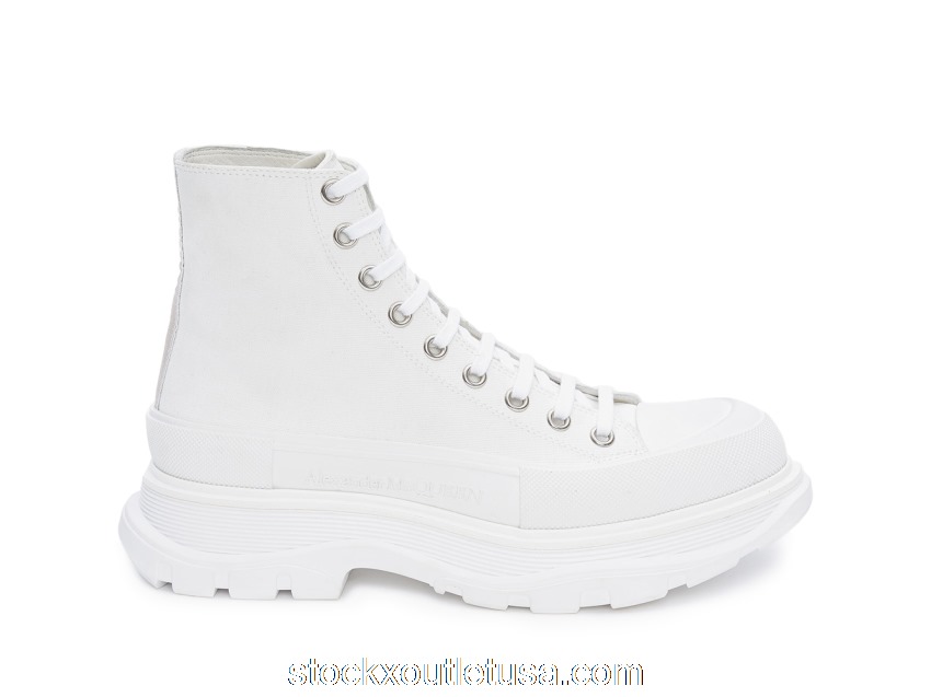 Outlet Alexander McQueen Tread Slick Boot White White 604254W4MV29000