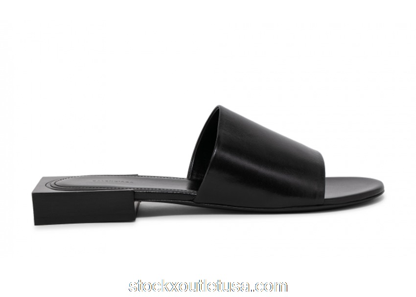Outlet Balenciaga Box Mule Sandal Black (W) 653796WA8FF1090