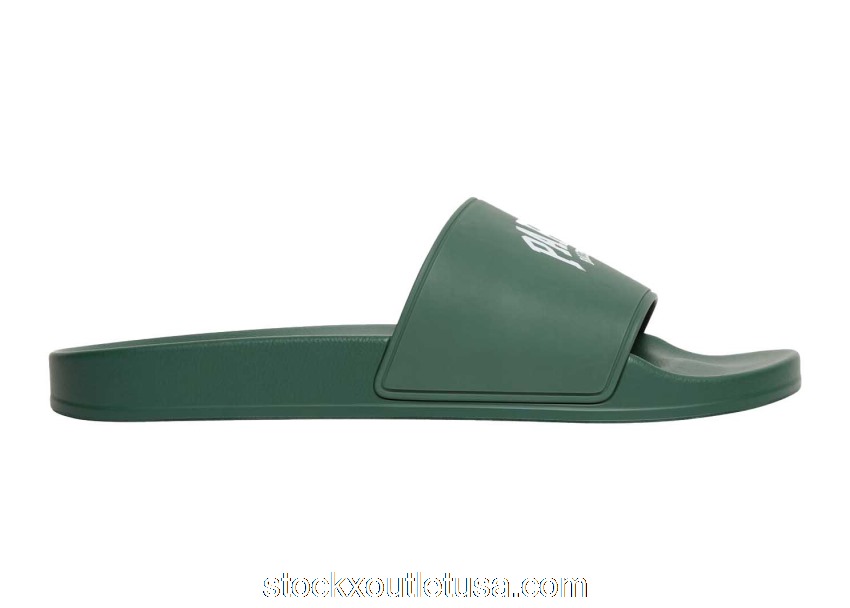 Outlet Balenciaga City Pool Slide Paris Green 689031W1S9A3901