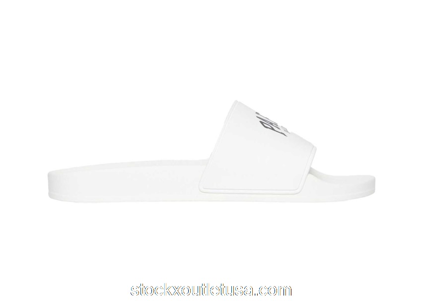 Outlet Balenciaga City Pool Slide Paris White 689031W1S9A9001