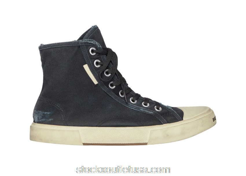 Outlet Balenciaga Paris High Top Black 688752W3RC11090