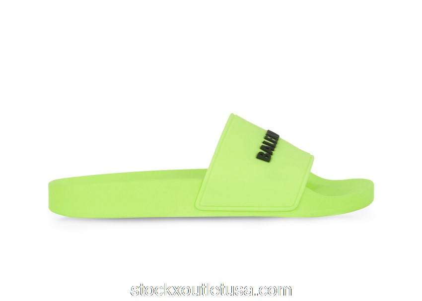 Outlet Balenciaga Pool Slide Fluo Yellow (W) 565547W1S827321